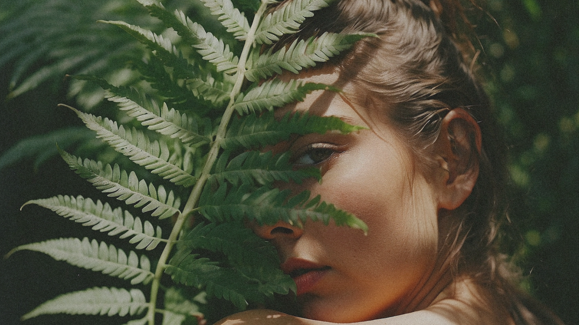 woman in nature healing herbs